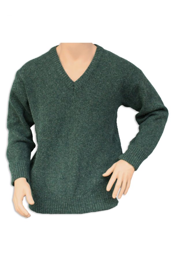 A vee neck jumper OUTDOOR jumper in a green colour.