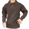 A 1/4 zip neck with collar jumper OUTDOOR jumper in a brown colour.
