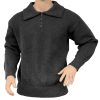 A 1/4 zip neck with collar jumper OUTDOOR jumper in a charcoal colour
