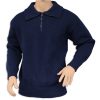 A 1/4 zip neck with collar jumper OUTDOOR jumper in a navy blue colour.