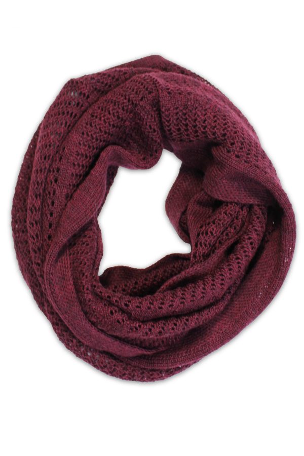 Australian Merino Wool Infinity Scarf in Berry Branberry