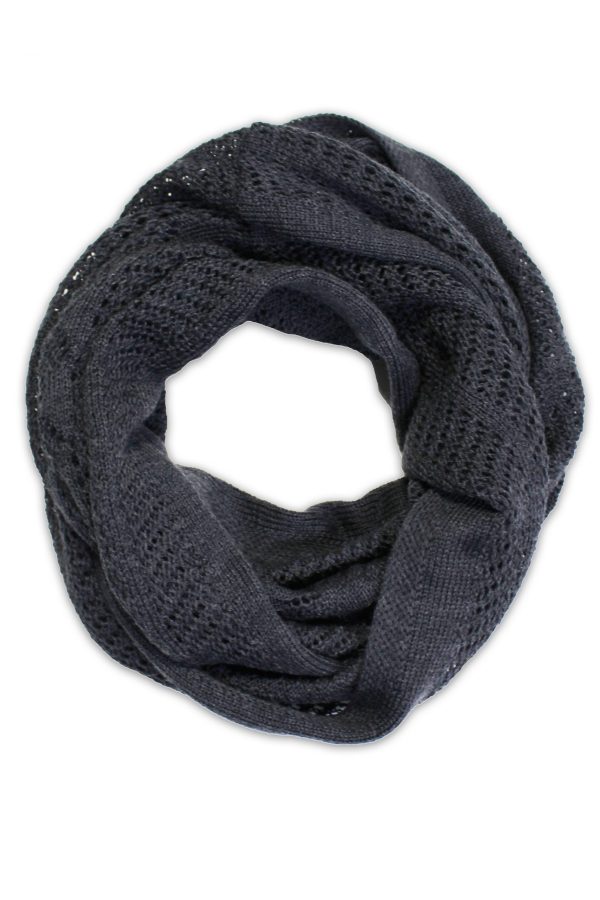Australian Merino Wool Infinity Scarf in Bond Grey Branberry