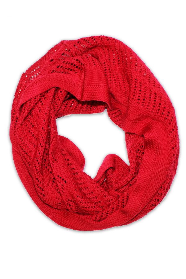 Australian Merino Wool Infinity Scarf in Flame Branberry