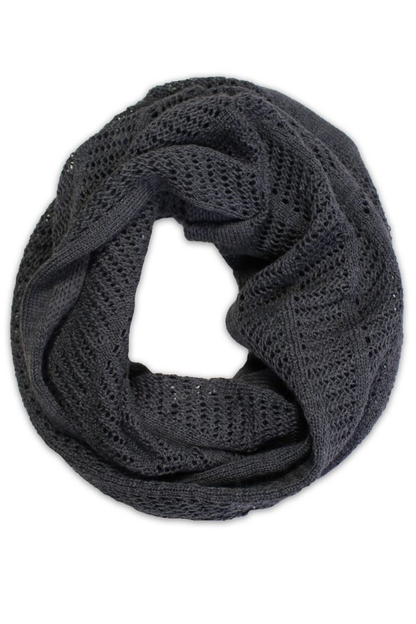 Australian Merino Wool Infinity Scarf in Gun Metal Grey Branberry