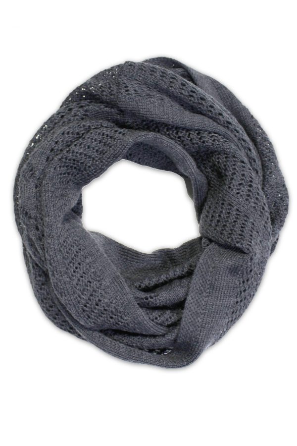 Australian Merino Wool Infinity Scarf in Wallaby Grey Branberry