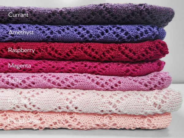 Branberry Wool Vintage Infinity scarf stack in Pink and Purple tones