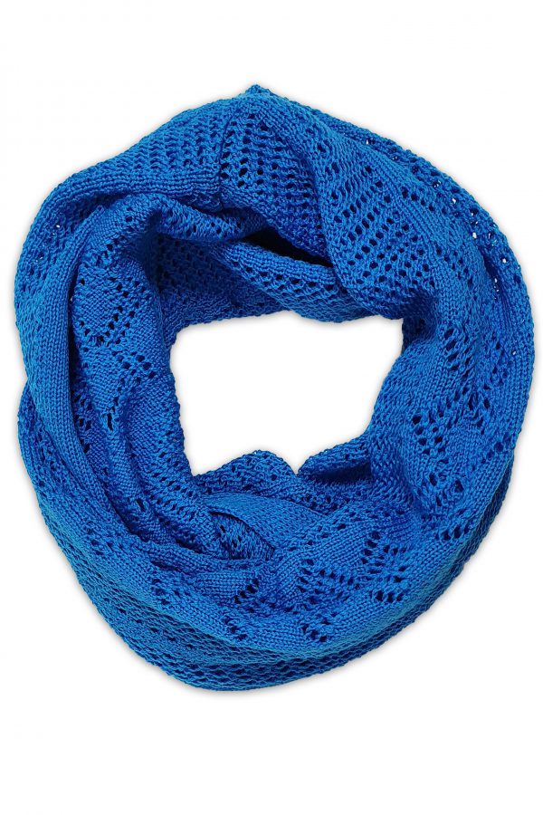 Australian Merino Wool Infinity Scarf in Cyan Branberry