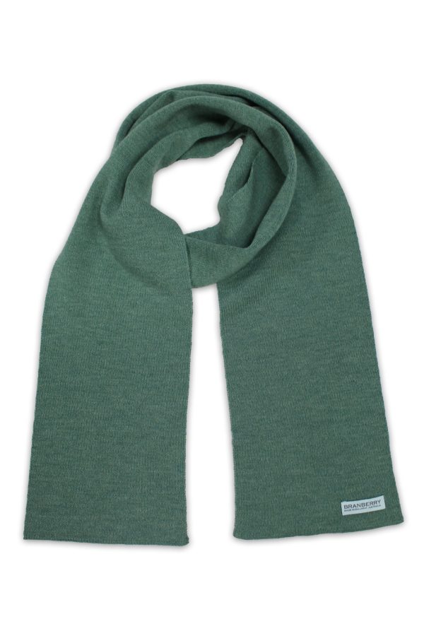 An Australian Made, Plain Adult Unisex Scarf in Fern Green made from Pure Australian Merino Wool