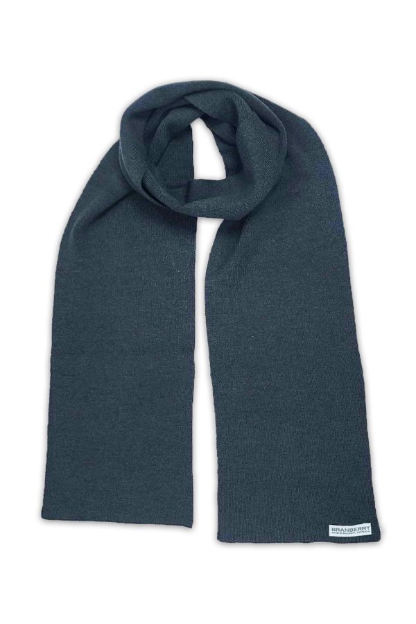 An Australian Made, Plain Adult Unisex Scarf in Dark Forest Green made from Pure Australian Merino Wool