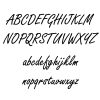 Personalised Blanket font. The whole alphabet in upper and lower case