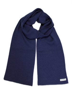 An Australian Made, Plain Adult Unisex Scarf in Princeton Navy made from Pure Australian Merino Wool