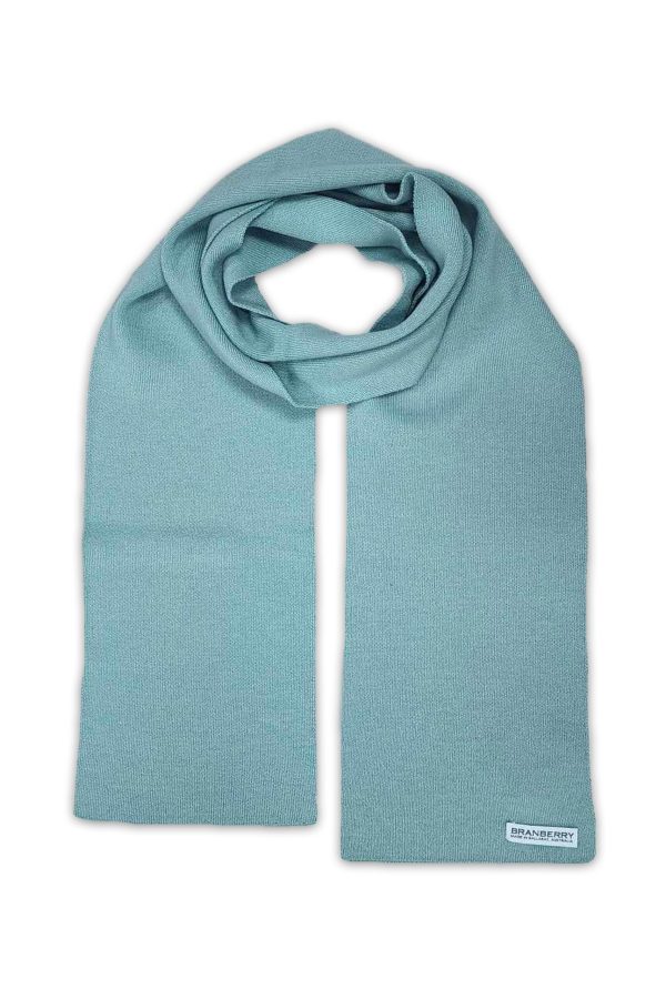 An Australian Made, Plain Adult Unisex Scarf in Seafoam Pastel Green made from Pure Australian Merino Wool
