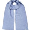 An Australian Made, Plain Adult Unisex Scarf in Sky Blue made from Pure Australian Merino Wool
