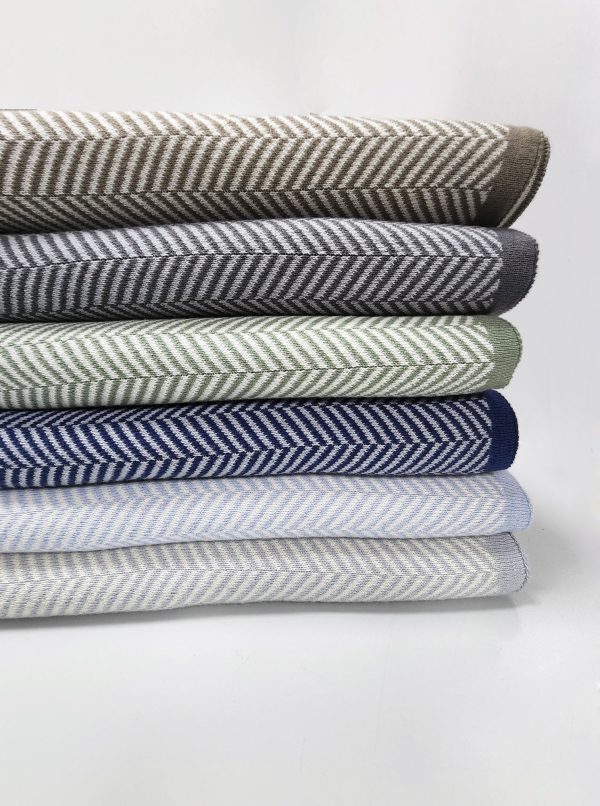 Stack of 6 Herringbone Blankets